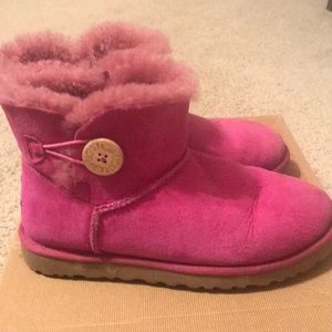Pink Mini Bailey Button Uggs